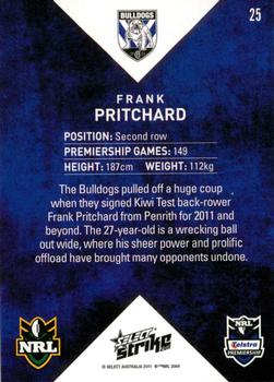 2011 NRL Strike #025 Frank Pritchard Back